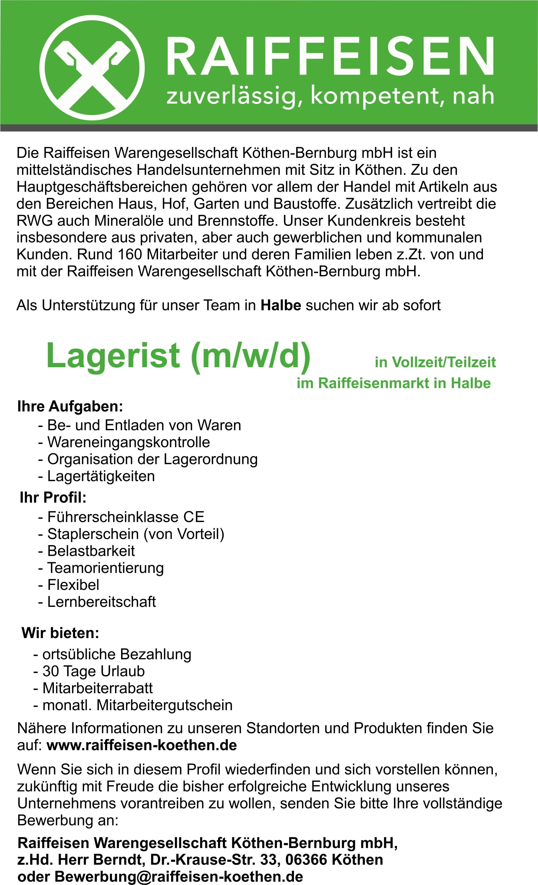 Lagerist Halbe 25